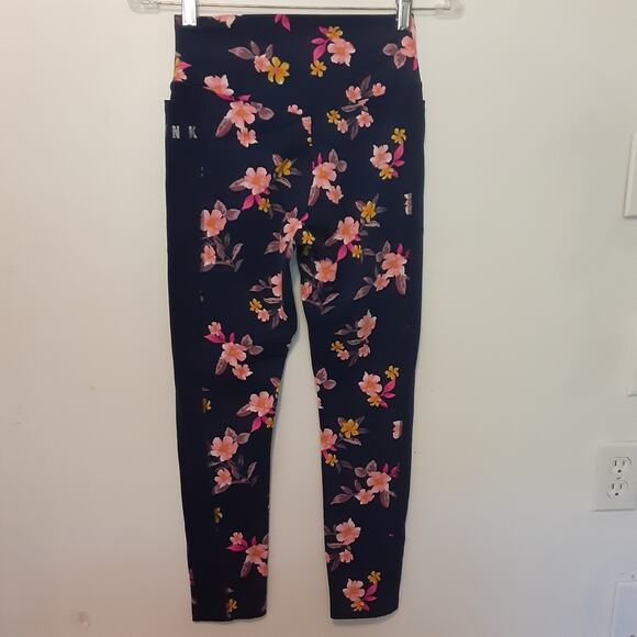 PINK Victoria’s Secret Ultimate Floral Leggings Navy Blue Size S - Picture 5 of 8